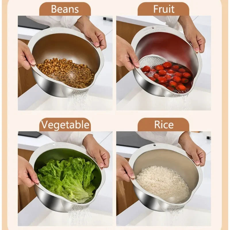 Stainless Steel Rice Washing Strainer