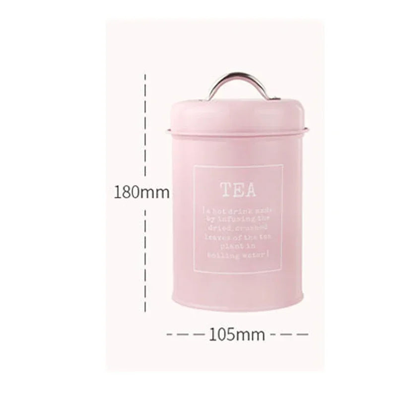 Kitchen Canisters Coffee Tea Sugar Flour Metal Tin Jars Nest Food Storage Container Farmhouse Decor Countertop Pantry Organizer
