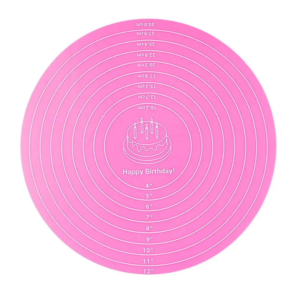 12 inch Cake Pad For turntable with Size Scale-Non-stick High Temperature Resistant Bake tool & kitchen gadget