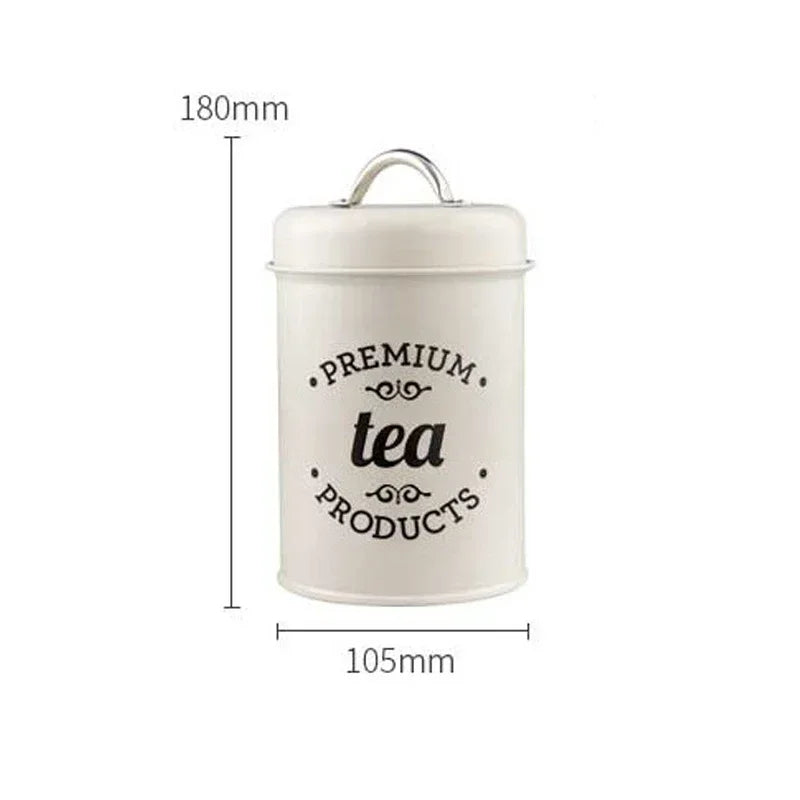 Kitchen Canisters Coffee Tea Sugar Flour Metal Tin Jars Nest Food Storage Container Farmhouse Decor Countertop Pantry Organizer