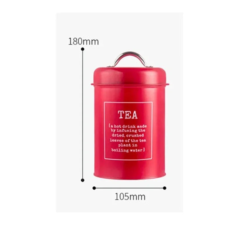 Kitchen Canisters Coffee Tea Sugar Flour Metal Tin Jars Nest Food Storage Container Farmhouse Decor Countertop Pantry Organizer