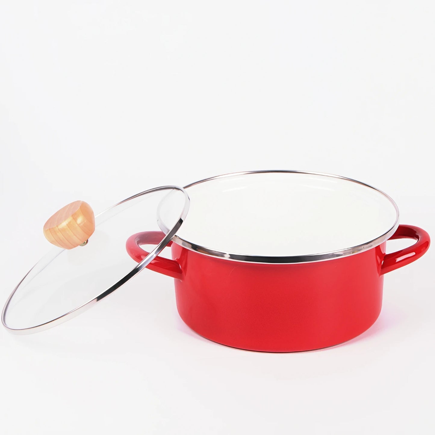 British simple enamel soup pot