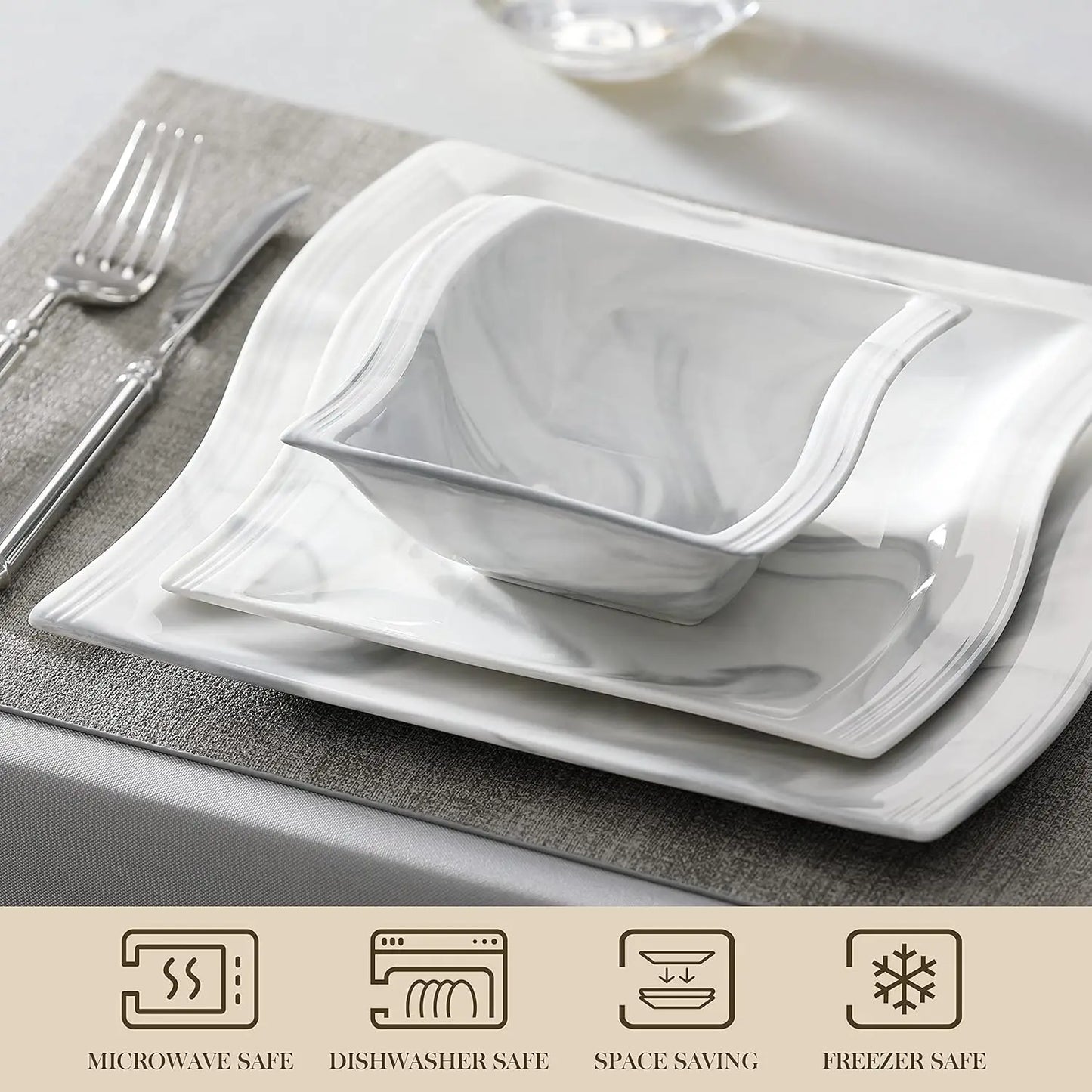 Porcelain 56 pc dinnerware set