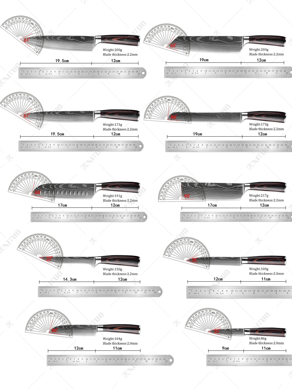 Kitchen Knives set
