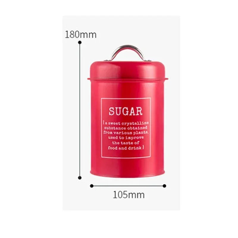 Kitchen Canisters Coffee Tea Sugar Flour Metal Tin Jars Nest Food Storage Container Farmhouse Decor Countertop Pantry Organizer