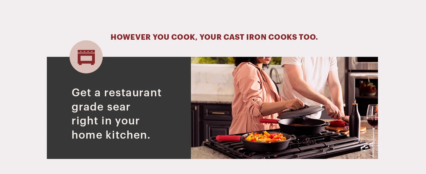 Cast Iron Cookware 17-Piece Set Seasoned Skillet  Grill Pan Lid  Griddle  Pizza Pan  Dutch Oven+Pan