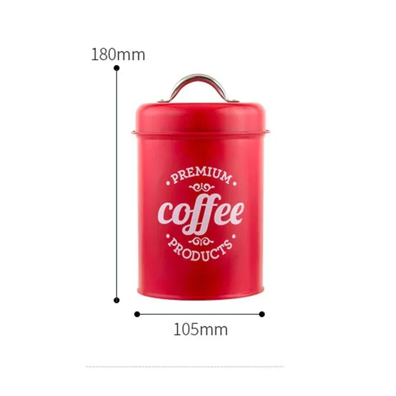 Kitchen Canisters Coffee Tea Sugar Flour Metal Tin Jars Nest Food Storage Container Farmhouse Decor Countertop Pantry Organizer