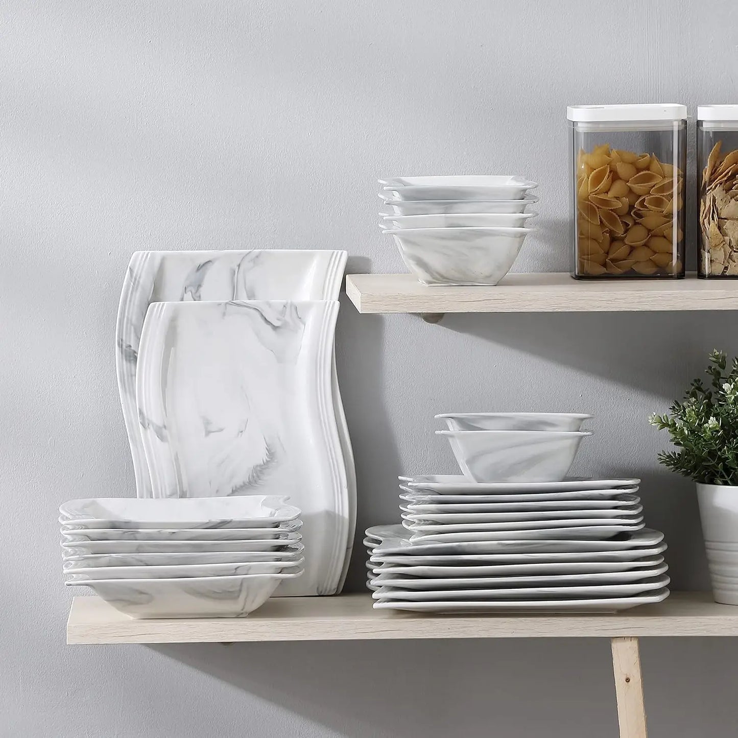 Porcelain 56 pc dinnerware set