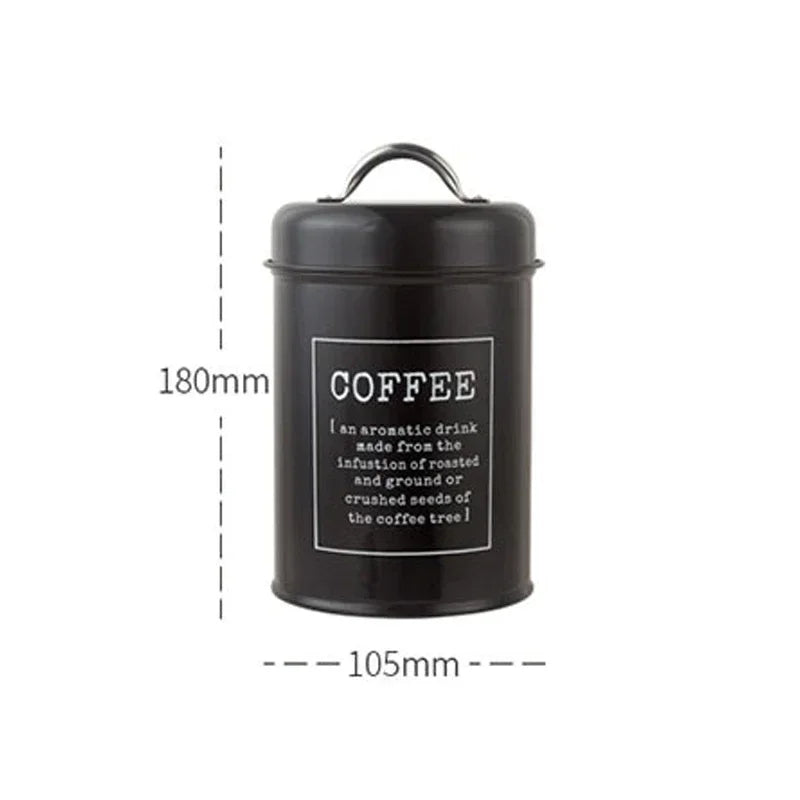 Kitchen Canisters Coffee Tea Sugar Flour Metal Tin Jars Nest Food Storage Container Farmhouse Decor Countertop Pantry Organizer