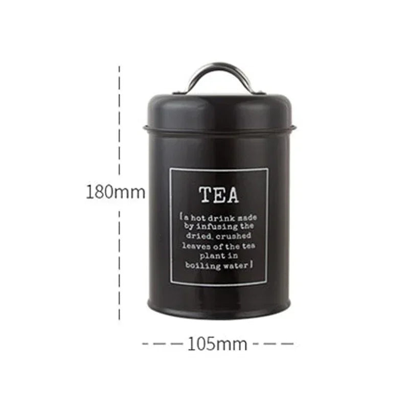 Kitchen Canisters Coffee Tea Sugar Flour Metal Tin Jars Nest Food Storage Container Farmhouse Decor Countertop Pantry Organizer