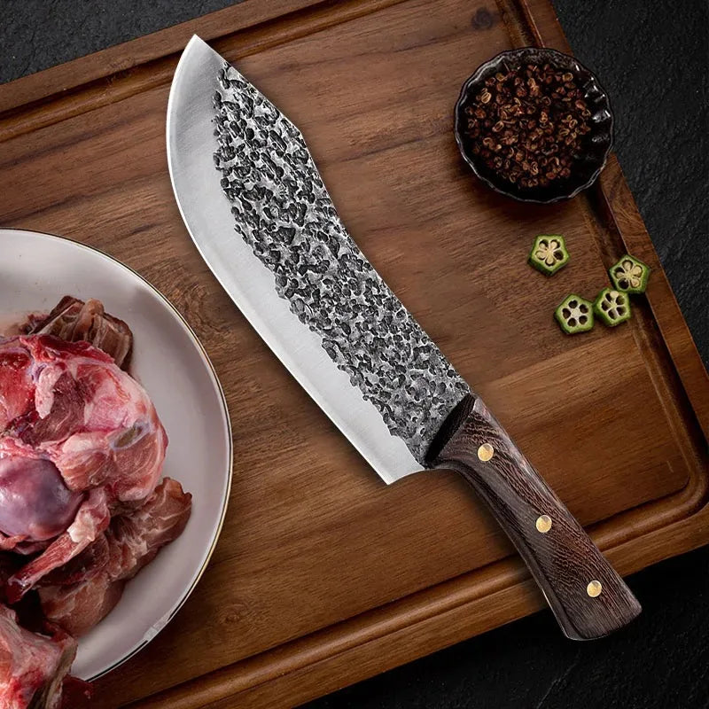 Chinese Knife with Wooden Handle
