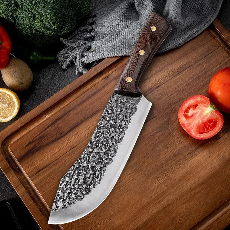 Chinese Knife with Wooden Handle