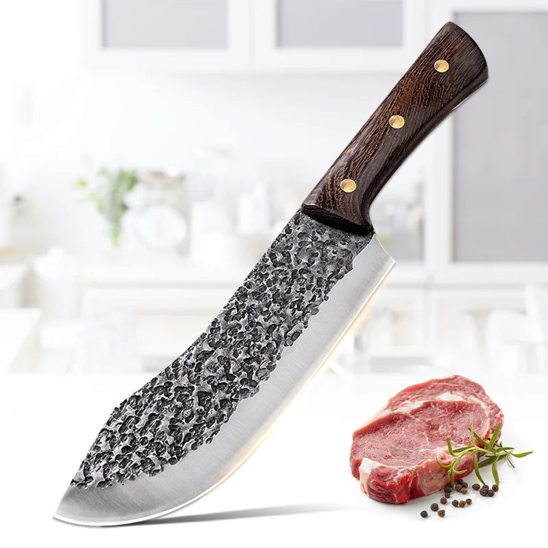 Chinese Knife with Wooden Handle