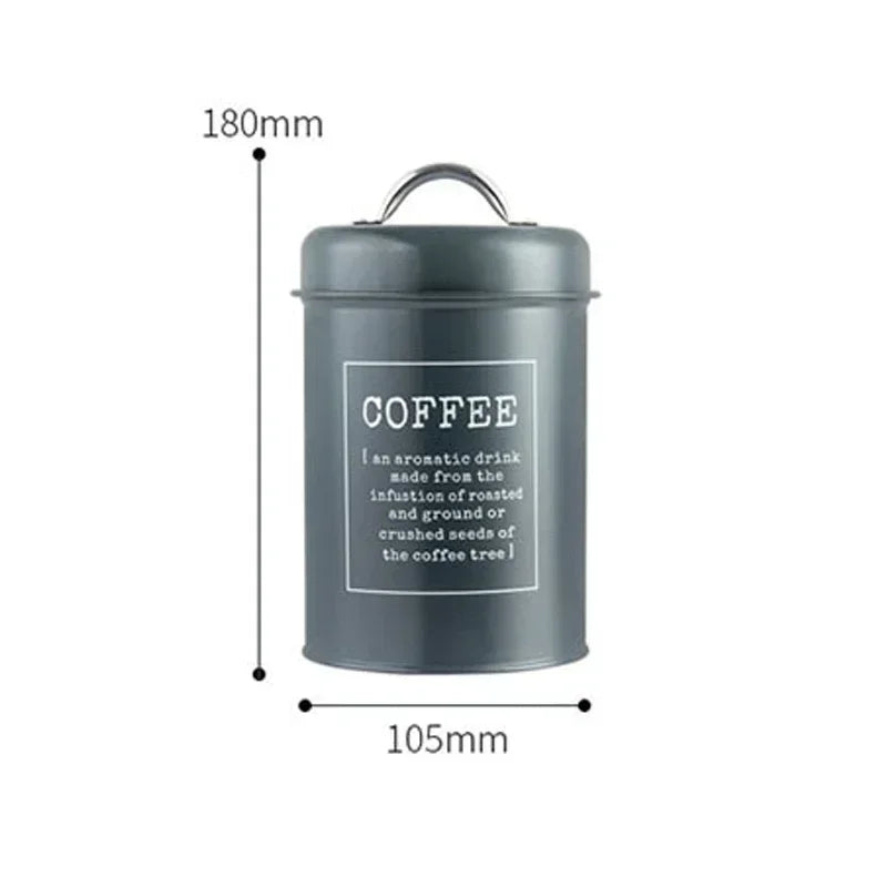 Kitchen Canisters Coffee Tea Sugar Flour Metal Tin Jars Nest Food Storage Container Farmhouse Decor Countertop Pantry Organizer