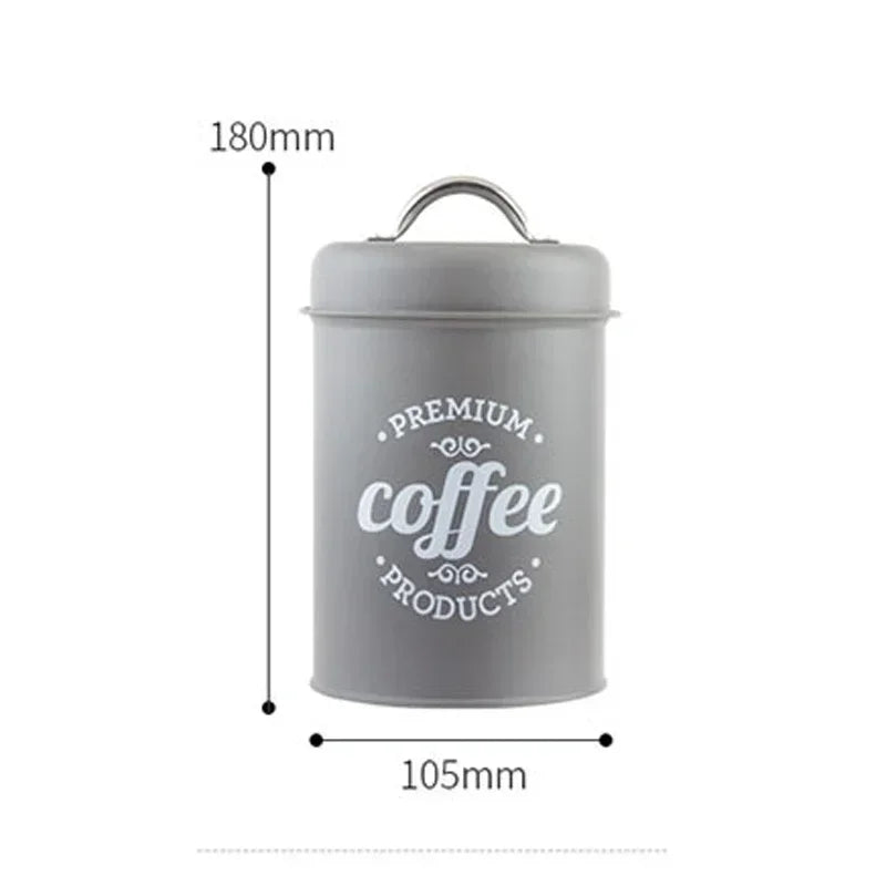 Kitchen Canisters Coffee Tea Sugar Flour Metal Tin Jars Nest Food Storage Container Farmhouse Decor Countertop Pantry Organizer