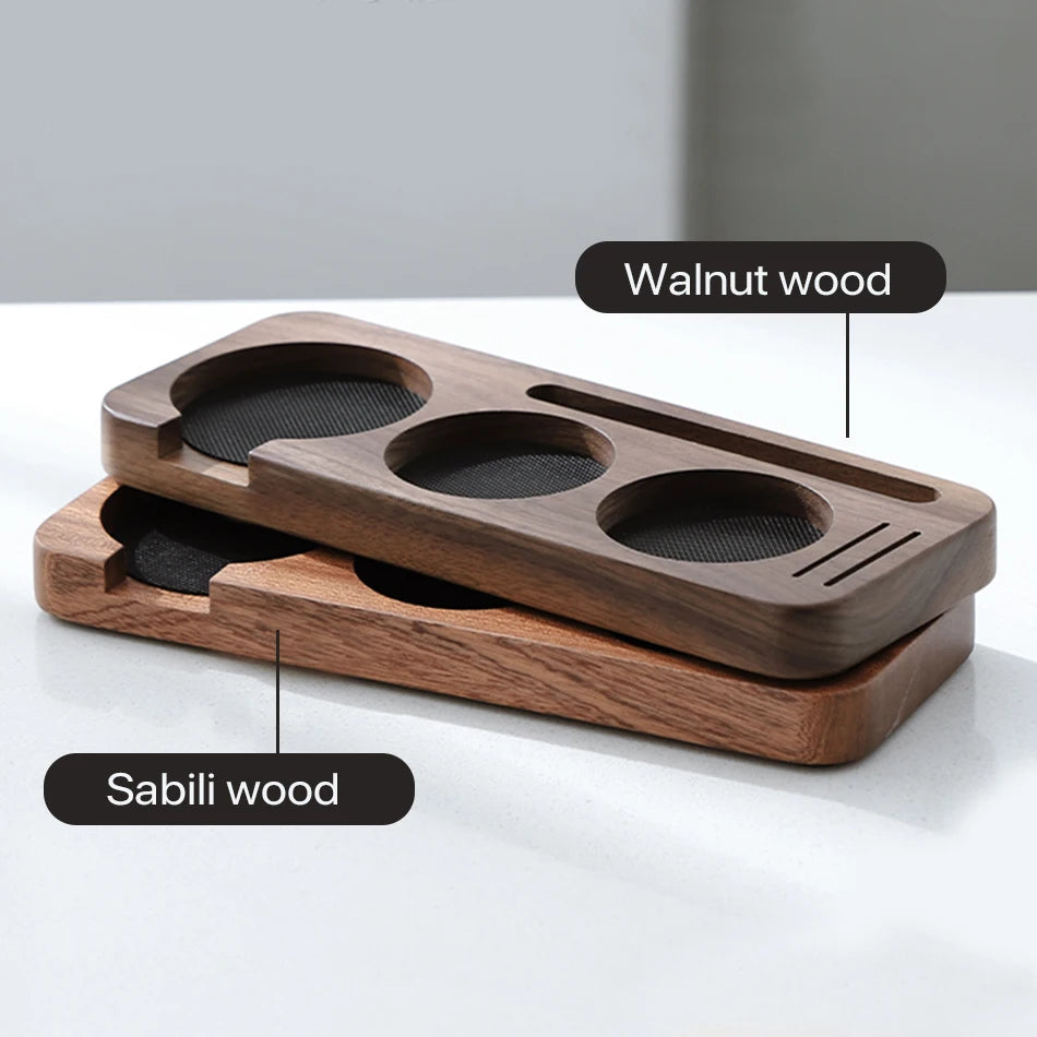 Walnut Coffee Tamper Barista Station