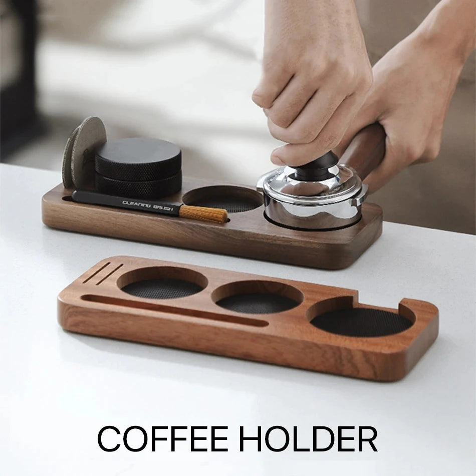 Walnut Coffee Tamper Barista Station