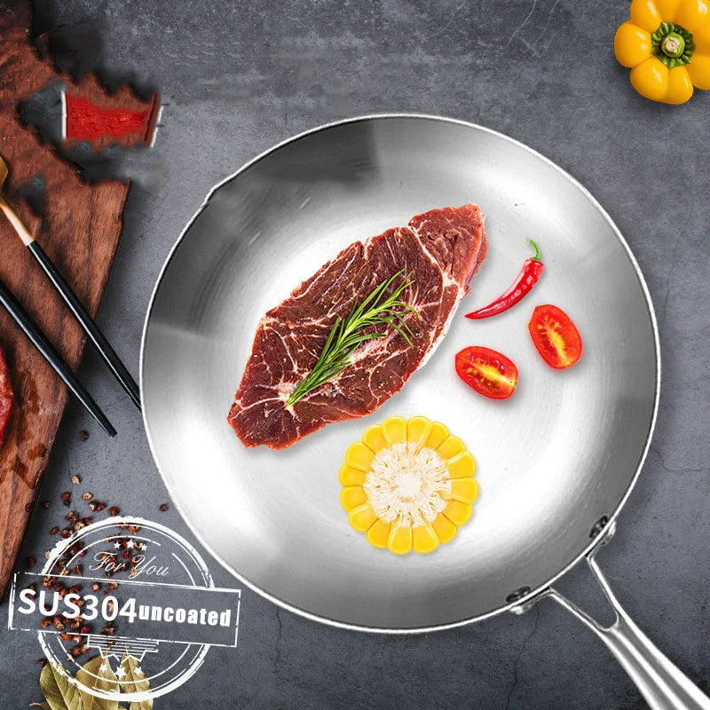 Stainless steel antiarina frying pan