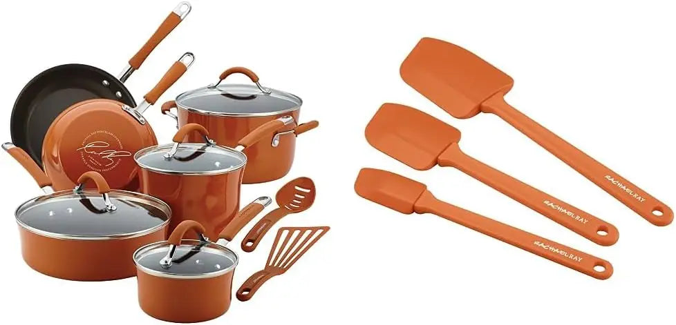 Cucina Nonstick Cookware Pots and Pans Set, 12 Piece, Lavender Purple