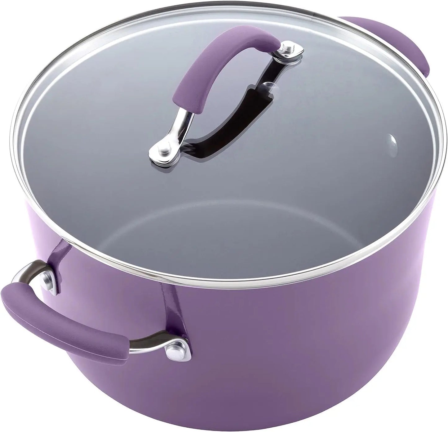 Cucina Nonstick Cookware Pots and Pans Set, 12 Piece, Lavender Purple