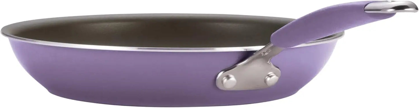 Cucina Nonstick Cookware Pots and Pans Set, 12 Piece, Lavender Purple