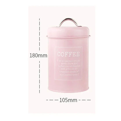 Kitchen Canisters Coffee Tea Sugar Flour Metal Tin Jars Nest Food Storage Container Farmhouse Decor Countertop Pantry Organizer