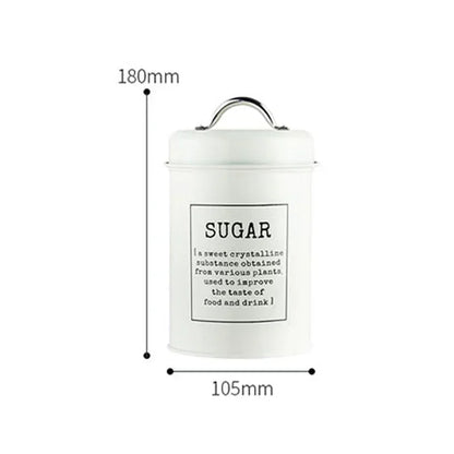 Kitchen Canisters Coffee Tea Sugar Flour Metal Tin Jars Nest Food Storage Container Farmhouse Decor Countertop Pantry Organizer