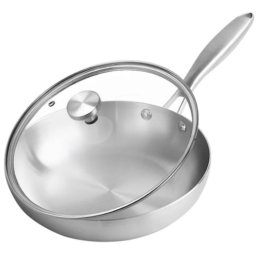 Stainless steel antiarina frying pan