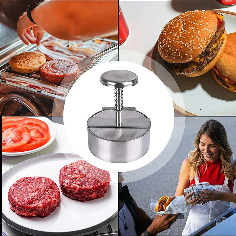 Stainless Hamburger Press Burger Patty Maker