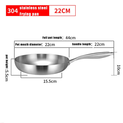 Stainless steel antiarina frying pan