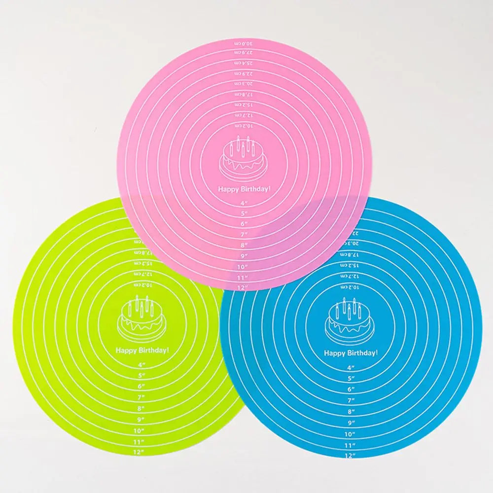 12 inch Cake Pad For turntable with Size Scale-Non-stick High Temperature Resistant Bake tool & kitchen gadget