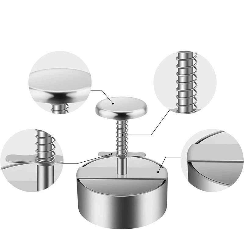 Stainless Hamburger Press Burger Patty Maker