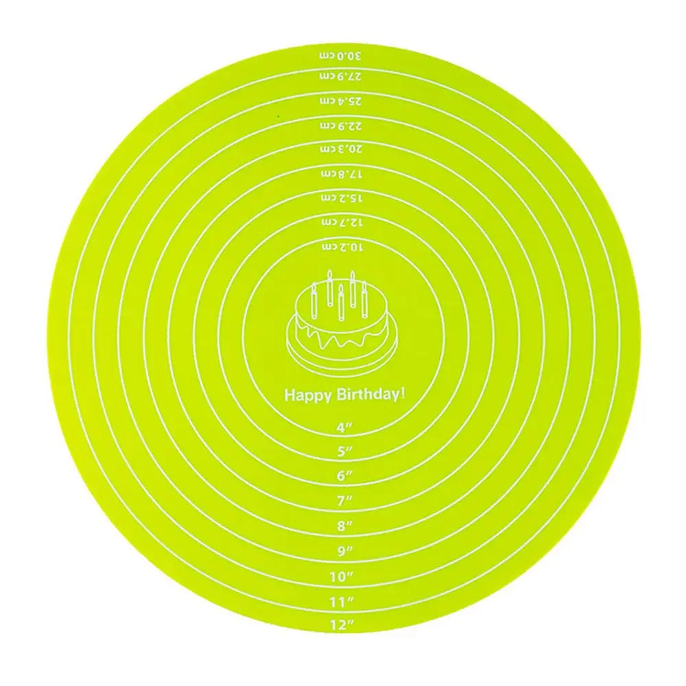 12 inch Cake Pad For turntable with Size Scale-Non-stick High Temperature Resistant Bake tool & kitchen gadget
