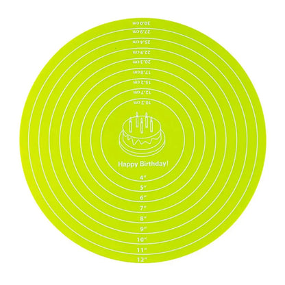 12 inch Cake Pad For turntable with Size Scale-Non-stick High Temperature Resistant Bake tool & kitchen gadget