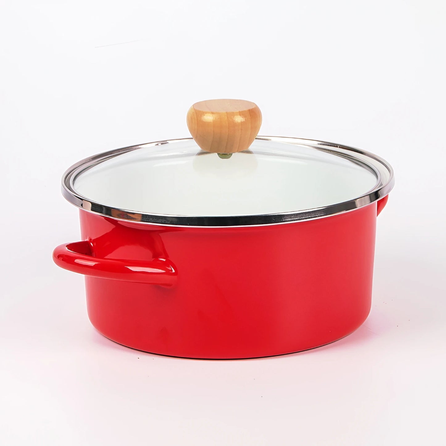 British simple enamel soup pot