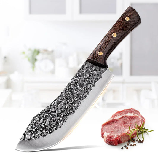 Chinese Knife with Wooden Handle