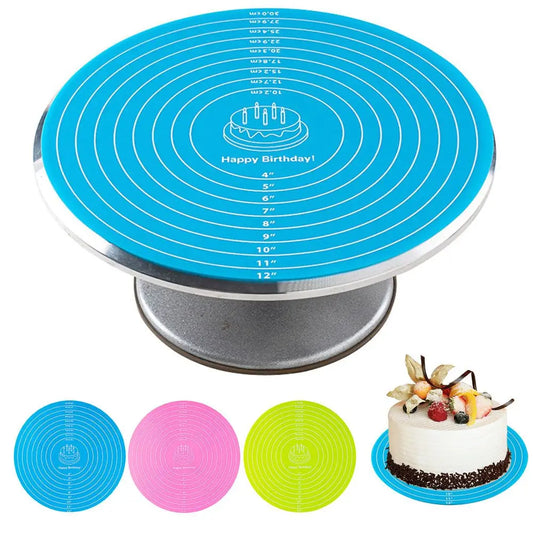 12 inch Cake Pad For turntable with Size Scale-Non-stick High Temperature Resistant Bake tool & kitchen gadget