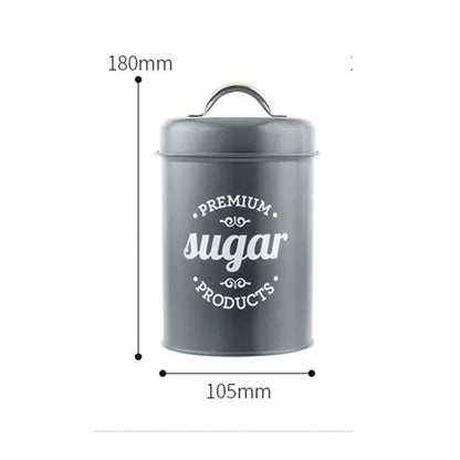 Kitchen Canisters Coffee Tea Sugar Flour Metal Tin Jars Nest Food Storage Container Farmhouse Decor Countertop Pantry Organizer