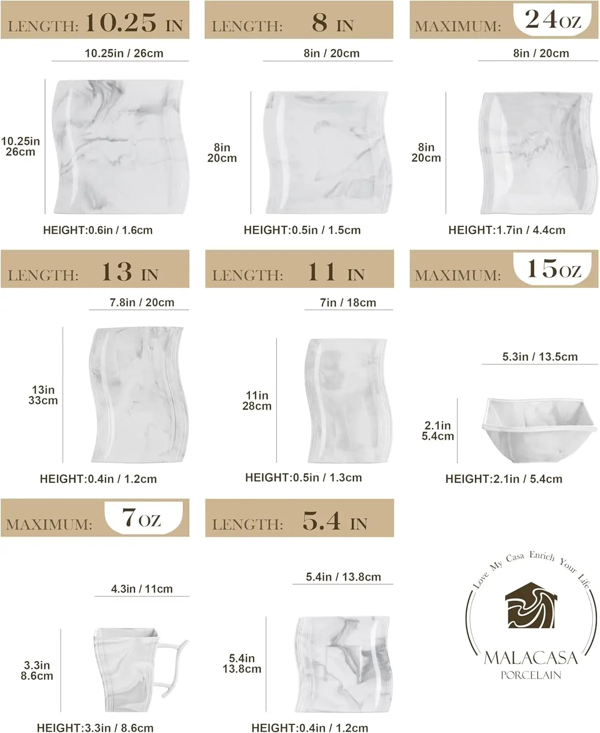 Porcelain 56 pc dinnerware set